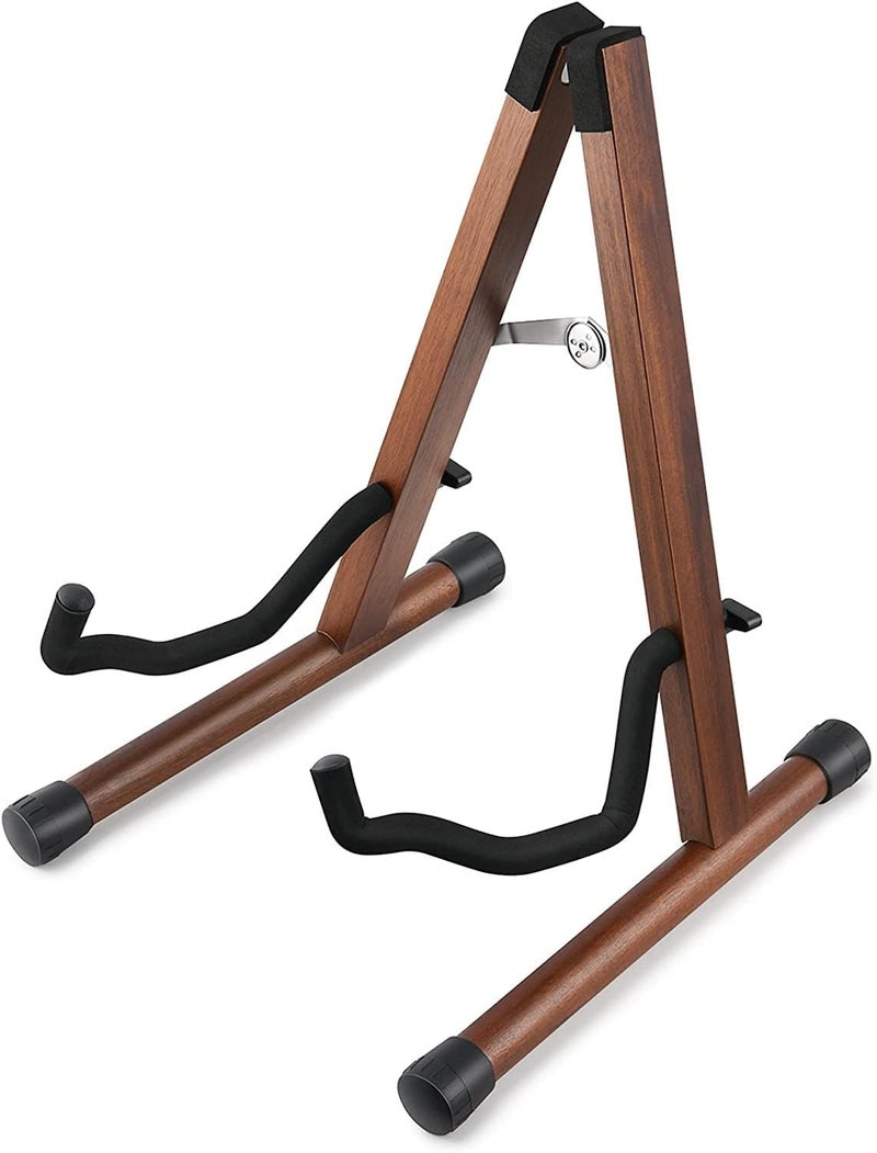 LTAXAF Guitar Stand, Guitar Stand Wooden Frame Folding Design, Universal Foam Padded Display for Electric Bass Classical Ukulele - Image 1